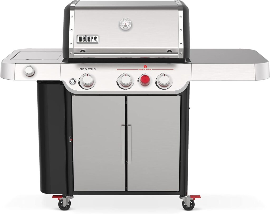 Weber Genesis S-335 Liquid Propane Gas Grill, Stainless Steel