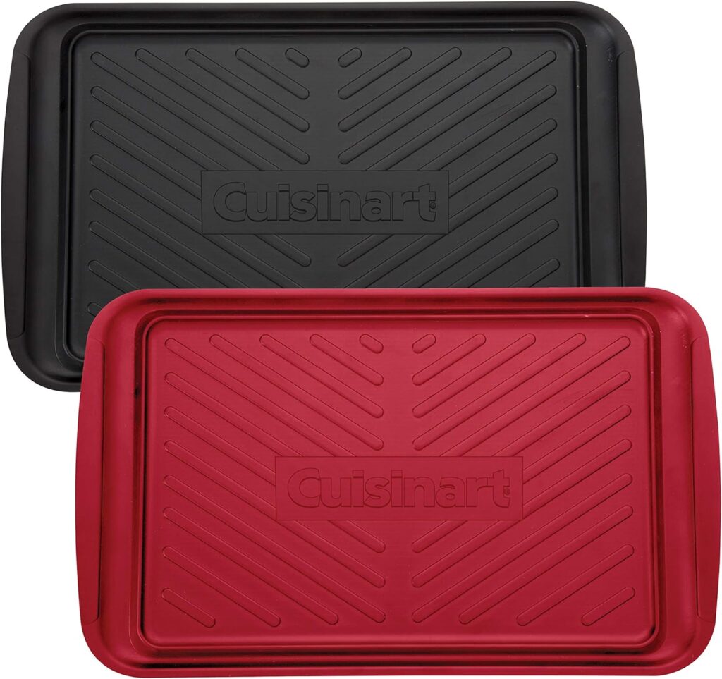 Cuisinart CPK-200 Grilling Prep and Serve Trays, Black and Red Large 17 x 10. 5